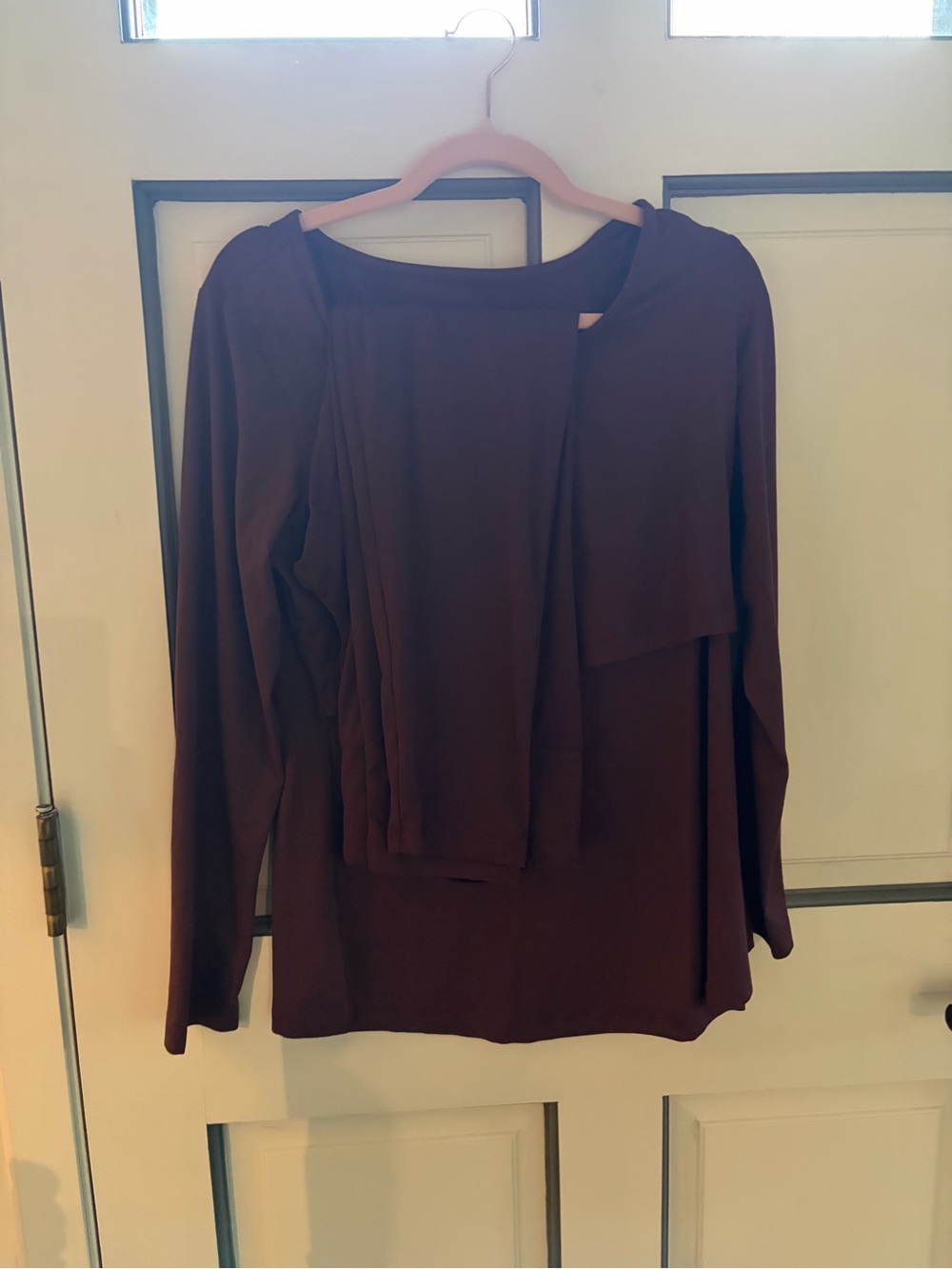Super Soft Burgundy Maternity/Breastfeeding shirt and pants set